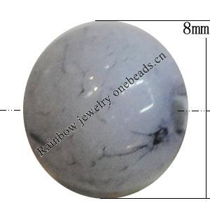 Imitate Gemstone Acrylic Beads, Round 8mm Hole:2mm, Sold by Bag