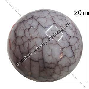 Imitate Gemstone Acrylic Beads, Round 20mm Hole:2.5mm, Sold by Bag