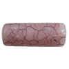 Imitate Gemstone Acrylic Beads, Column 25x9.5mm Hole:2.5mm, Sold by Bag