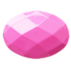 Solid Acrylic Beads, Faceted Flat Oval, 37x27x15mm Hole:2mm, Sold by Bag