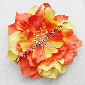 Artificial Flower Heads, Can be used for Hair Clip and Other Decorations, 120mm in Diameter, Sold by PC