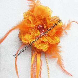 Artificial Flower Heads, Can be used for Hair Clip and Other Decorations, 50mm in Diameter, Sold by PC