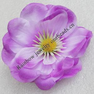 Artificial Flower Heads, Can be used for Hair Clip and Other Decorations, 70mm in Diameter, Sold by PC