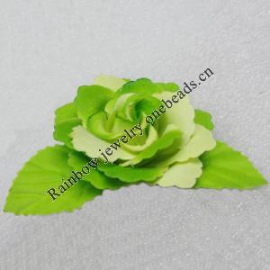 Artificial Flower Heads, Can be used for Hair Clip and Other Decorations, 60mm in Diameter, Sold by PC
