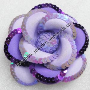 Artificial Flower Heads, Can be used for Hair Clip and Other Decorations, 100mm in Diameter, Sold by PC