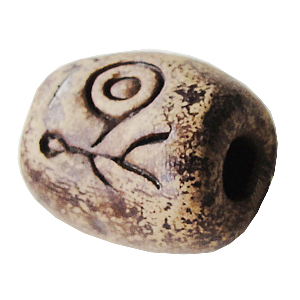 Handmade Pottery clay Beads, About:13x18mm Hole:5mm, Sold by Bag
