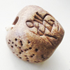 Handmade Pottery clay Beads, About:16x16mm Hole:5mm, Sold by Bag