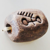 Handmade Pottery clay Beads, About:17x14mm Hole:5mm, Sold by Bag
