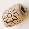 Handmade Pottery clay Beads, About:16x12mm Hole:5mm, Sold by Bag