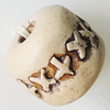 Handmade Pottery clay Beads, About:15x13mm Hole:5mm, Sold by Bag