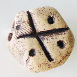 Handmade Pottery clay Beads, About:15x15mm Hole:5mm, Sold by Bag