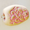 Handmade Pottery clay Beads, About:18x14mm Hole:5mm, Sold by Bag