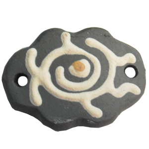 Handmade Pottery Clay Connector, 35x25mm, Sold by PC  