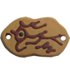 Handmade Pottery Clay Connector, 38x22mm, Sold by PC  