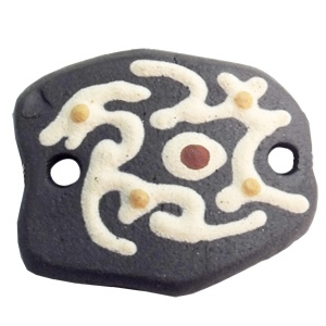 Handmade Pottery Clay Connector, 30x24mm, Sold by PC  