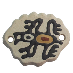 Handmade Pottery Clay Connector, 34x26mm, Sold by PC  