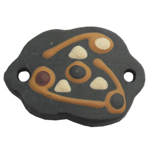 Handmade Pottery Clay Connector, 37x26mm, Sold by PC  