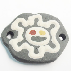 Handmade Pottery Clay Connector, 33x24mm, Sold by PC
