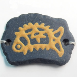 Handmade Pottery Clay Connector, 37x26mm, Sold by PC