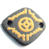 Handmade Pottery Clay Connector, 32x27mm, Sold by PC