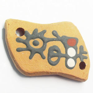Handmade Pottery Clay Connector, 32x22mm, Sold by PC