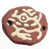 Handmade Pottery Clay Connector, 32x25mm, Sold by PC