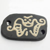 Handmade Pottery Clay Connector, 35x21mm, Sold by PC