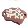 Handmade Pottery Clay Connector, 39x25mm, Sold by PC