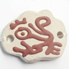 Handmade Pottery Clay Connector, 32x25mm, Sold by PC
