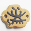 Handmade Pottery Clay Connector, 33x25mm, Sold by PC