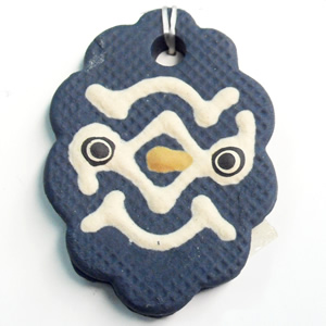 Handmade Pottery Clay Pendant, 29x41mm, Sold by PC