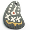 Handmade Pottery Clay Pendant, 30x43mm, Sold by PC