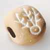 Handmade Pottery clay Beads, About:15x14mm Hole:5mm, Sold by Bag