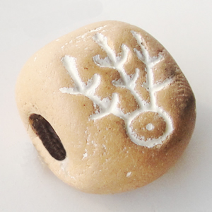 Handmade Pottery clay Beads, About:15x14mm Hole:5mm, Sold by Bag