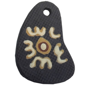 Handmade Pottery Clay Pendant, 30x43mm, Sold by PC
