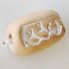 Handmade Pottery clay Beads, About:19x12mm Hole:5mm, Sold by Bag