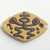 Handmade Pottery Clay Connector, 33x22mm, Sold by PC