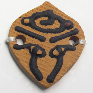 Handmade Pottery Clay Connector, 26x29mm, Sold by PC