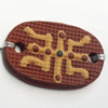 Handmade Pottery Clay Connector, 32x21mm, Sold by PC