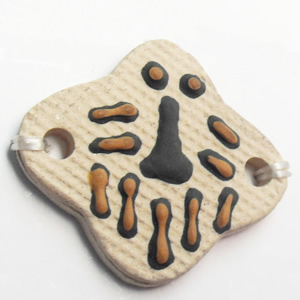 Handmade Pottery Clay Connector, 32x28mm, Sold by PC