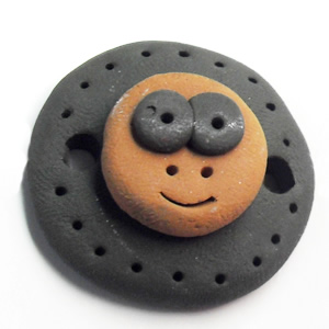 Handmade Pottery Clay Connector, 25mm, Sold by PC