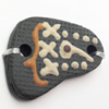 Handmade Pottery Clay Connector, 31x22mm, Sold by PC