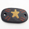 Handmade Pottery Clay Connector, 35x20mm, Sold by PC