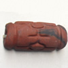 Handmade Pottery Clay Beads, About:23x13mm Hole:Approx 4mm, Sold by Bag