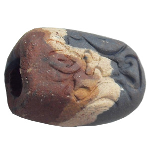 Handmade Pottery Clay Beads, About:13x18mm-12x23mm, Hole:Approx 4mm, Sold by Bag