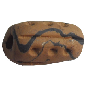 Handmade Pottery Clay Beads, About:13x18mm-12x23mm, Hole:Approx 4mm, Sold by Bag