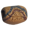 Handmade Pottery Clay Beads, About:13x18mm-12x23mm, Hole:Approx 4mm, Sold by Bag