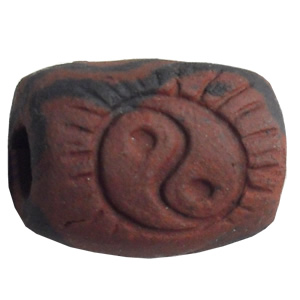 Handmade Pottery Clay Beads, About:13x18mm-12x23mm, Hole:Approx 4mm, Sold by Bag