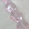 Glass Crystal Beads, Twist Faceted Flat Round 18mm Hole:1mm, Sold by Bag