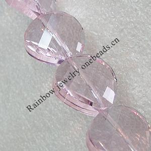 Glass Crystal Beads, Twist Faceted Flat Round 18mm Hole:1mm, Sold by Bag